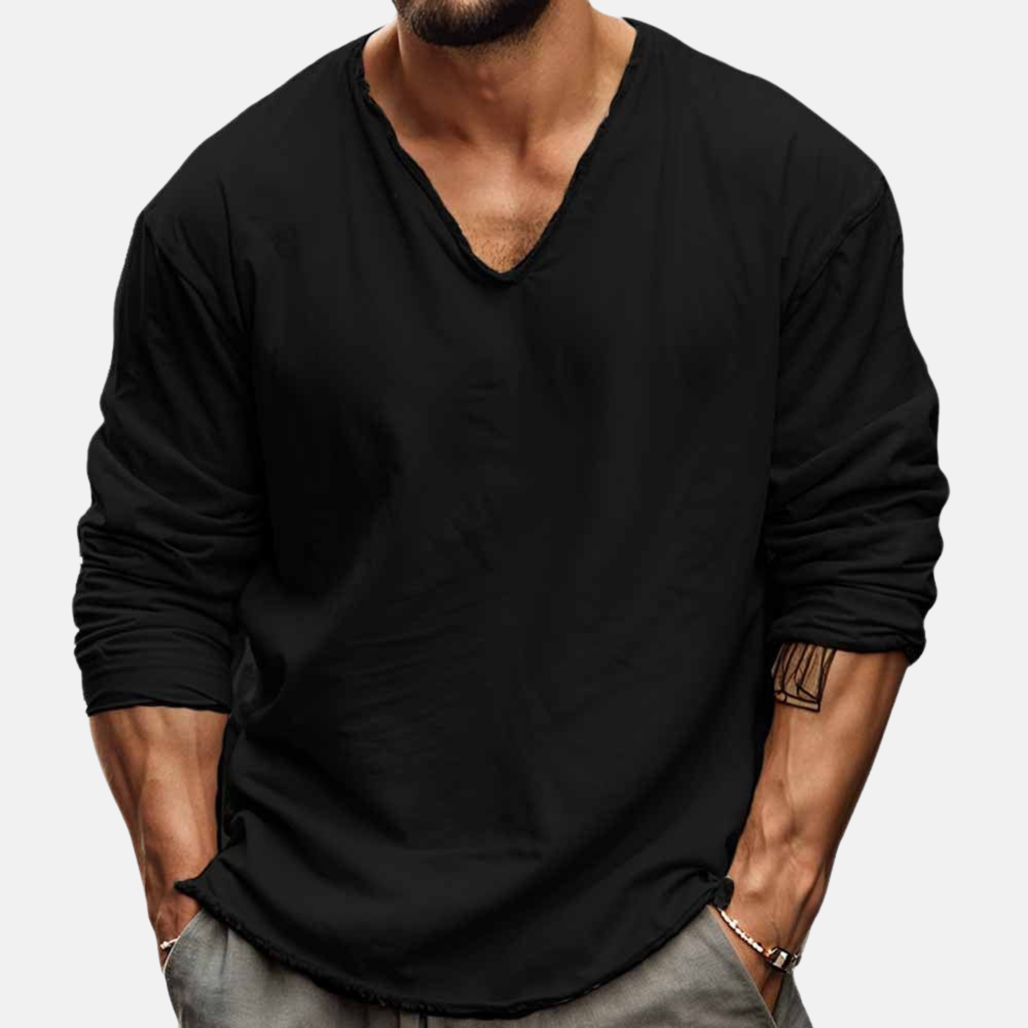 Tijn™ | Casual overhemd met lange mouwen