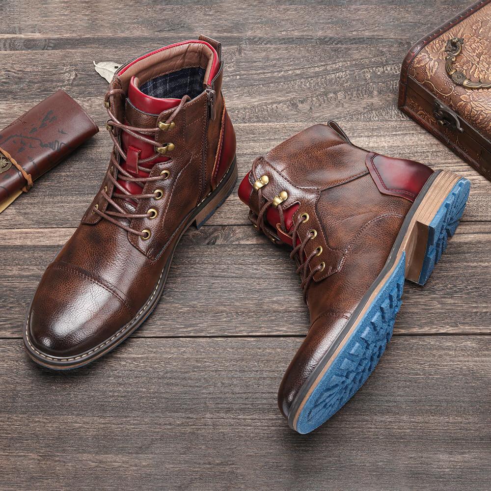 Aaron | Handgemaakte Premium Vegan Leren Oxford Laarzen