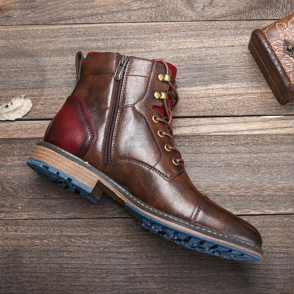 Aaron | Handgemaakte Premium Vegan Leren Oxford Laarzen