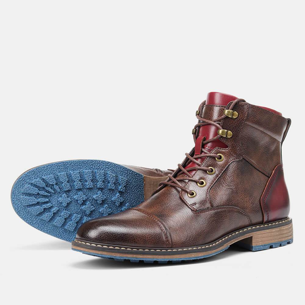 Aaron | Handgemaakte Premium Vegan Leren Oxford Laarzen