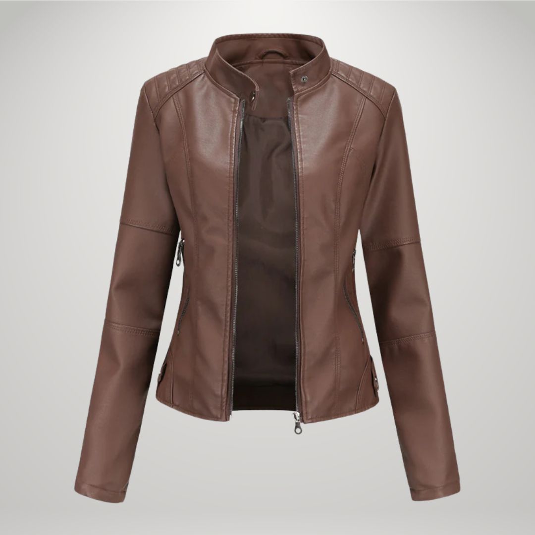 Cornelie™ | Elegante Vegan Leren Jas